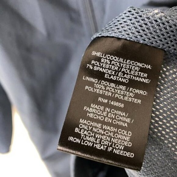 Voyager Full Zip Windbreaker Jacket Colorblock Mens Medium Hooded Eclipse Blue - Picture 5 of 8